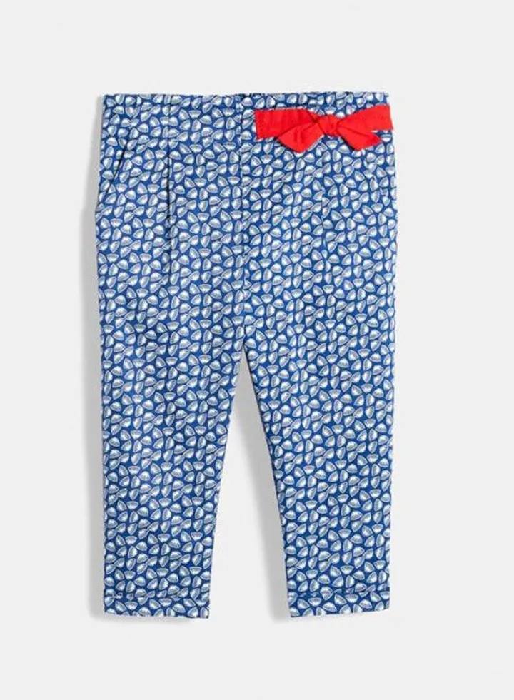 Printed Pants Blue/White/Red