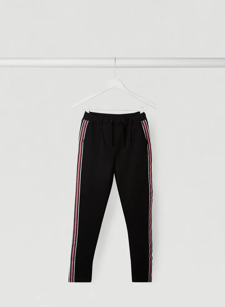 Side Stripe Trouser Black/Red/White