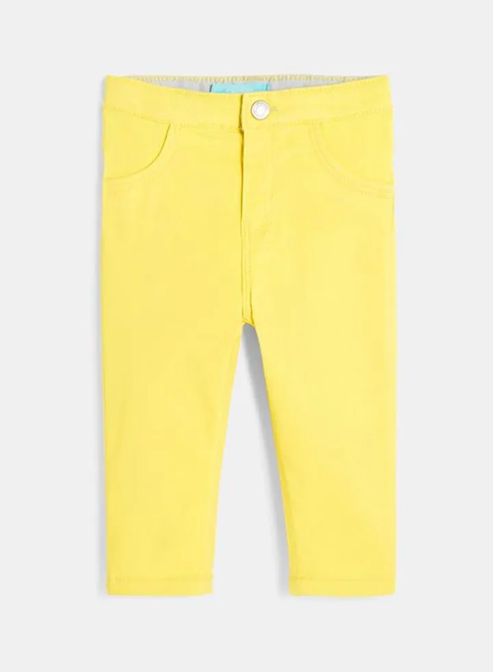 Mid-Rise Pants Jaune Imperial