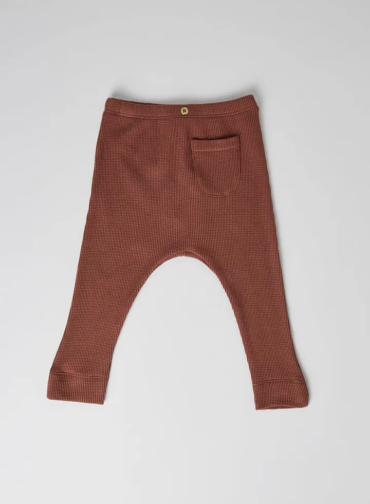 Baby Textured Pants Maroon
