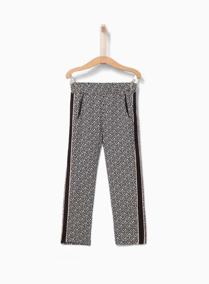All Over Patterned Pants Black/White