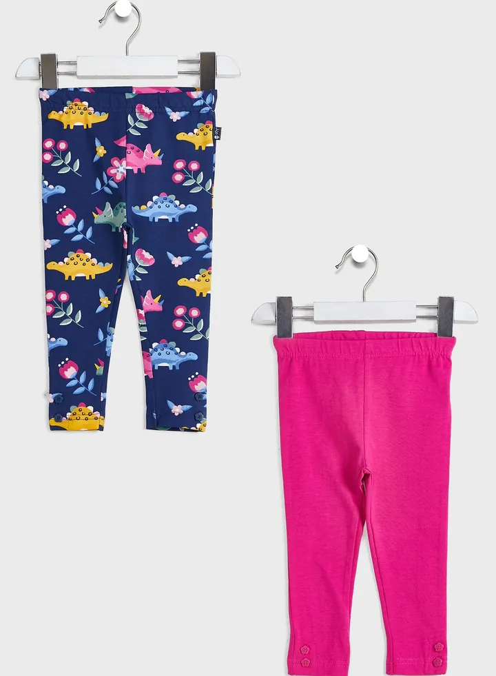 Kids 2 Pack Dino Print Legging