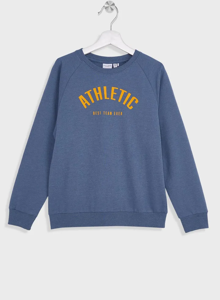 Kids Athletic Slogan Sweatshirt