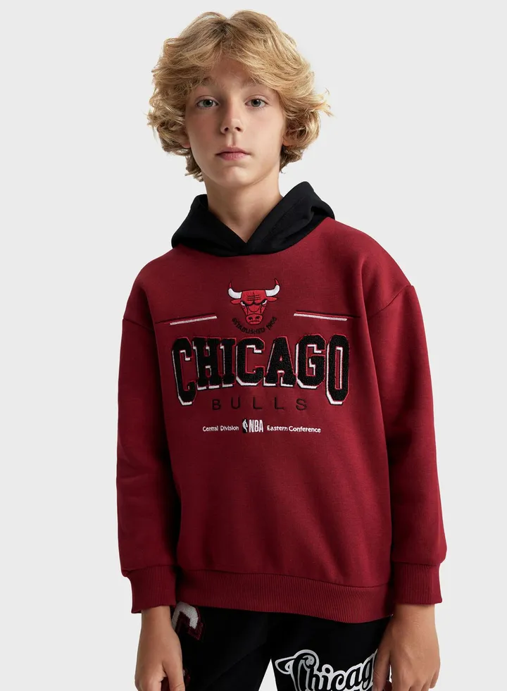 Kids Chicago Bulls Print Hoodie