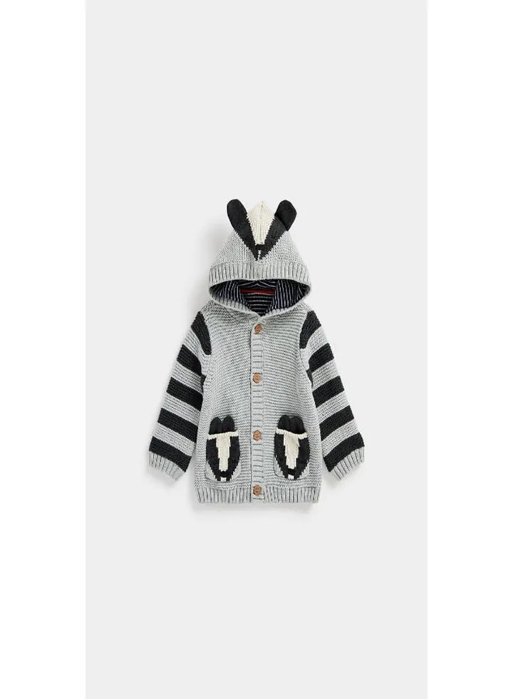 Novelty Badger Knitted Cardigan