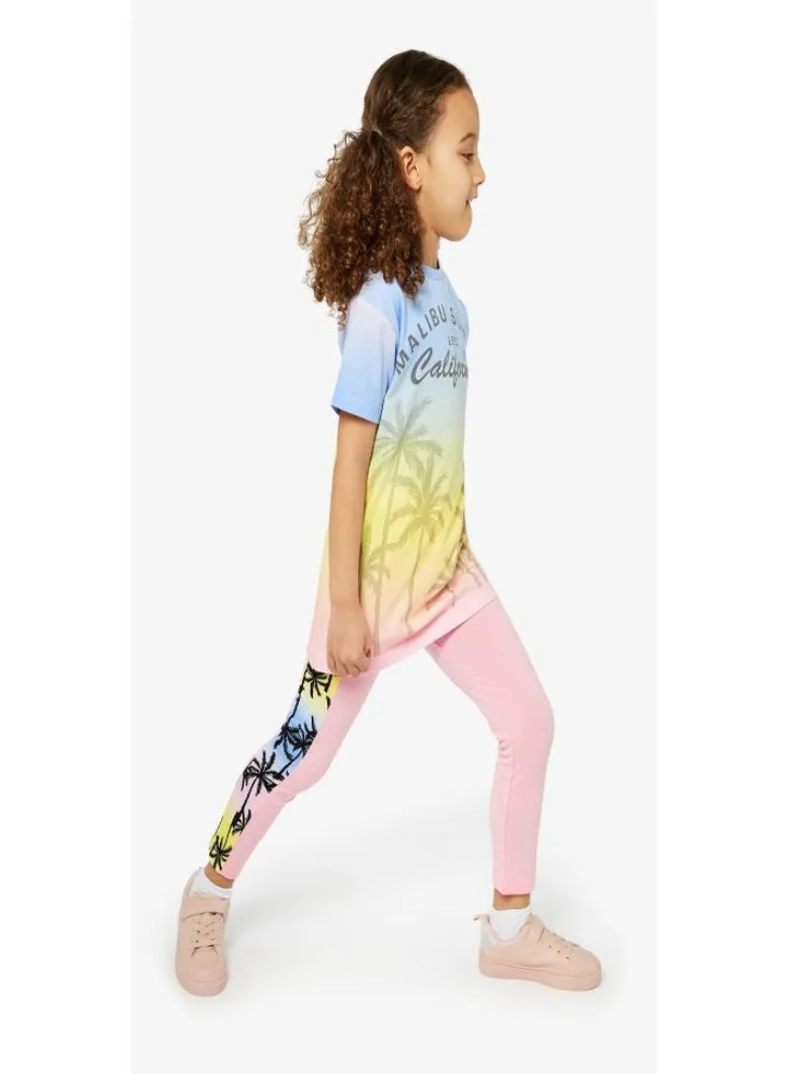 Pink Palm Leggings