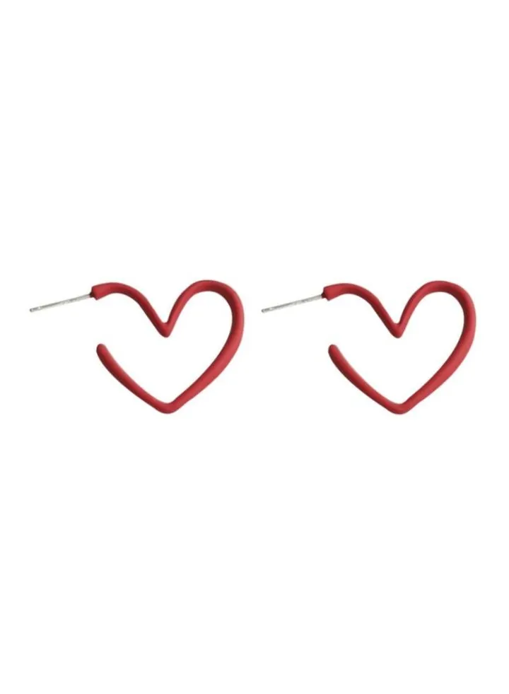 925 Sterling Silver Heart Shaped Earrings