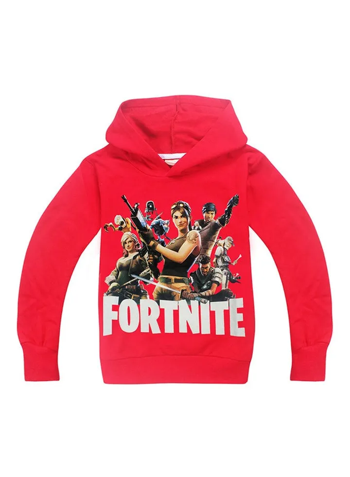 Printed Pure Cotton Sweatshirt Red/White/Brown