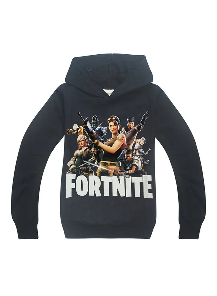 Printed Pure Cotton Sweatshirt Black/White/Brown