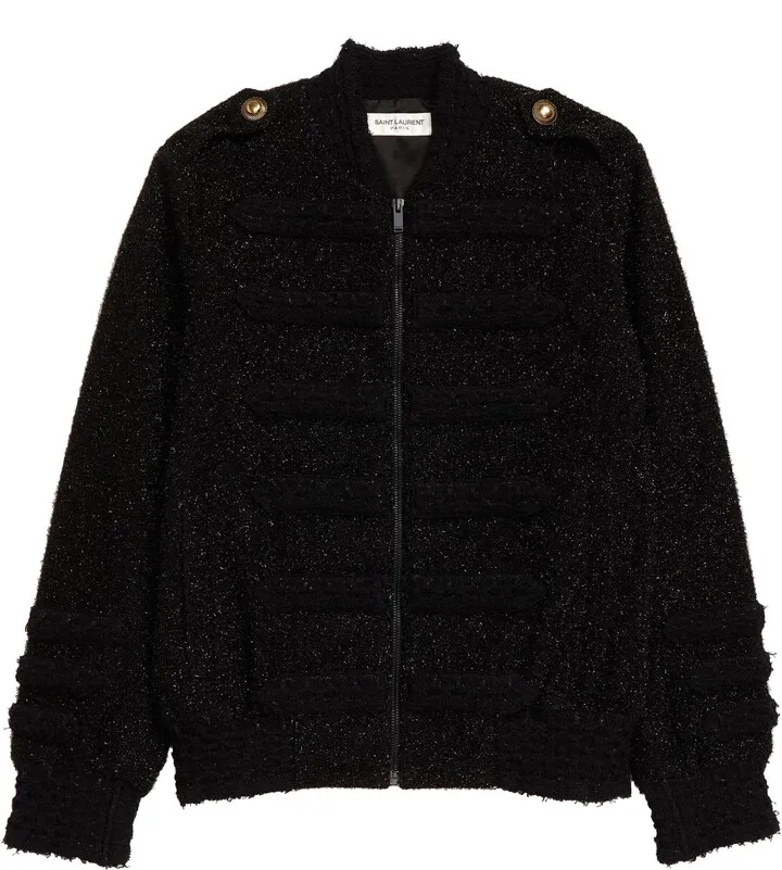 Metallic Teddy Bomber Jacket