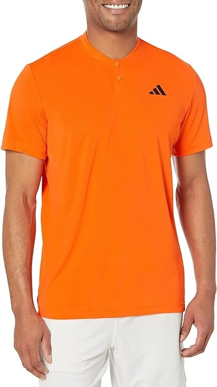 adidas Club Tennis Henley (Impact Orange) Men's Clothing