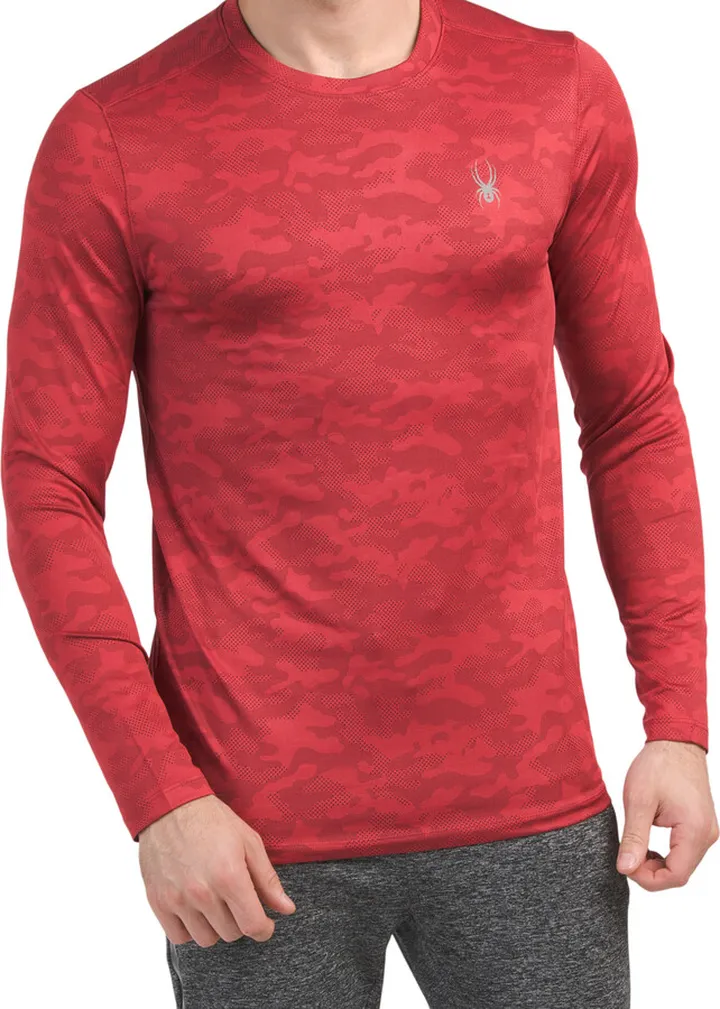 Stretch Performance Camo Jacquard Long Sleeve Tee