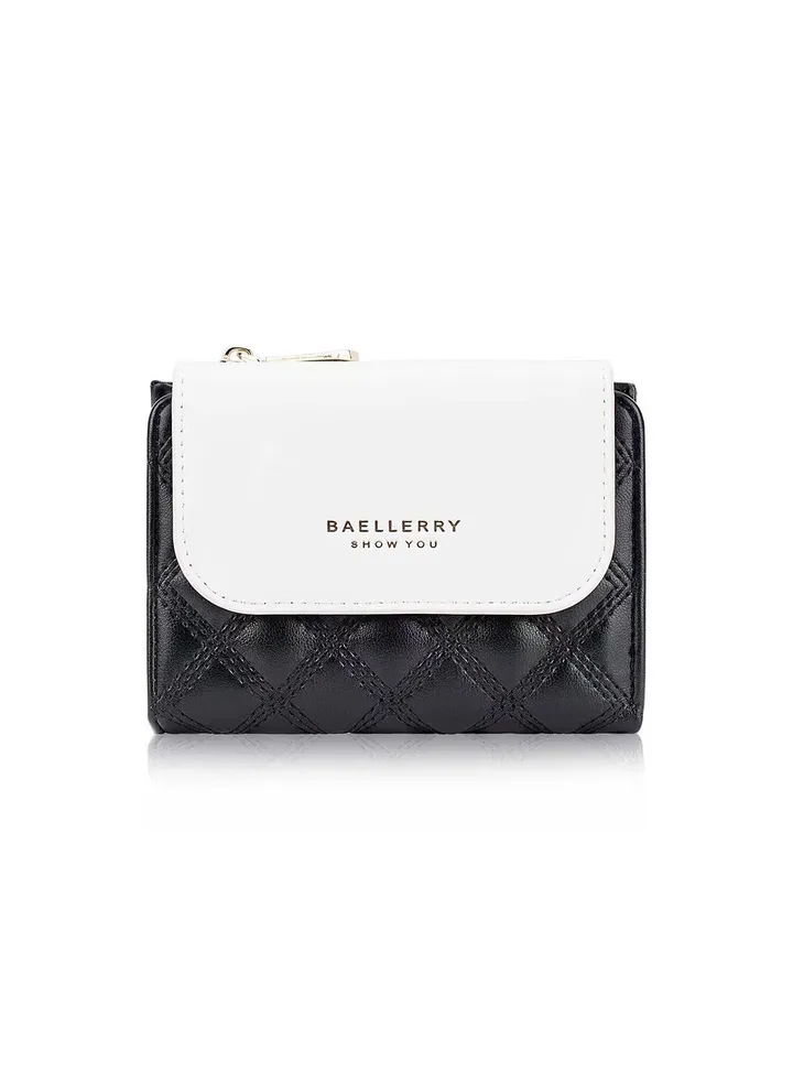 Leather Wallet BlackWhite