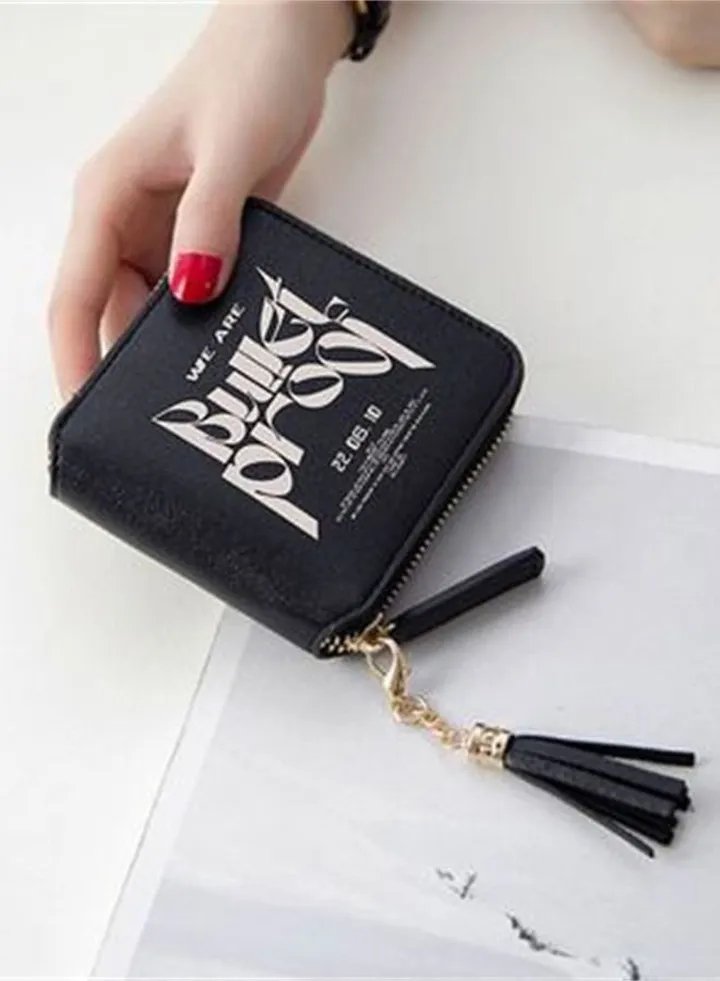 BTS new album Proof tassel purse wallet for women black