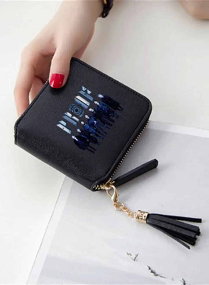 BTS new album Proof tassel purse wallet for women black