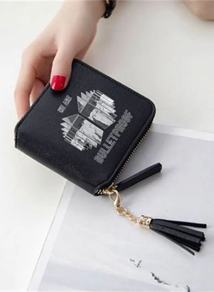 BTS new album Proof tassel purse wallet for women black