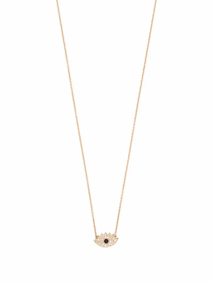 18kt rose gold Mini Ajna sapphire and diamond necklace