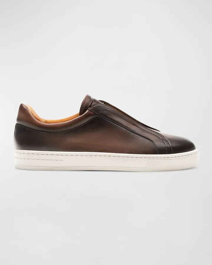 Men's Gasol Leather Low-Top Slip-On Sneakers