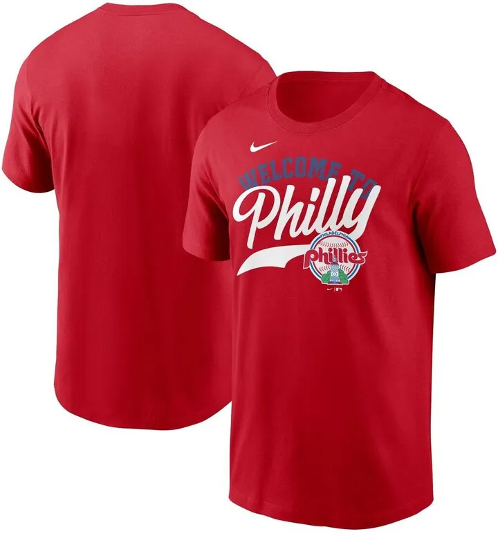 Men's Nike Red Philadelphia Phillies Wordmark Local Team T-shirt