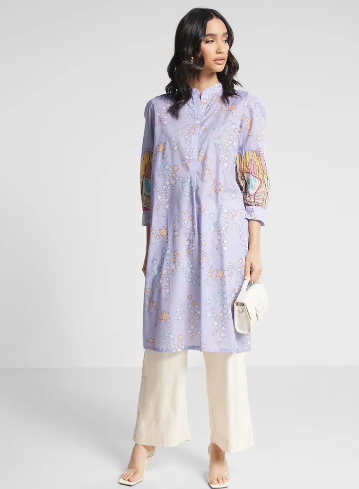 Puff Sleeve Printed Kurti