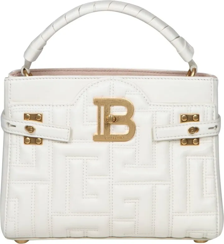 Balmain Bbuzz Mini Bag In Matelasse' Leather