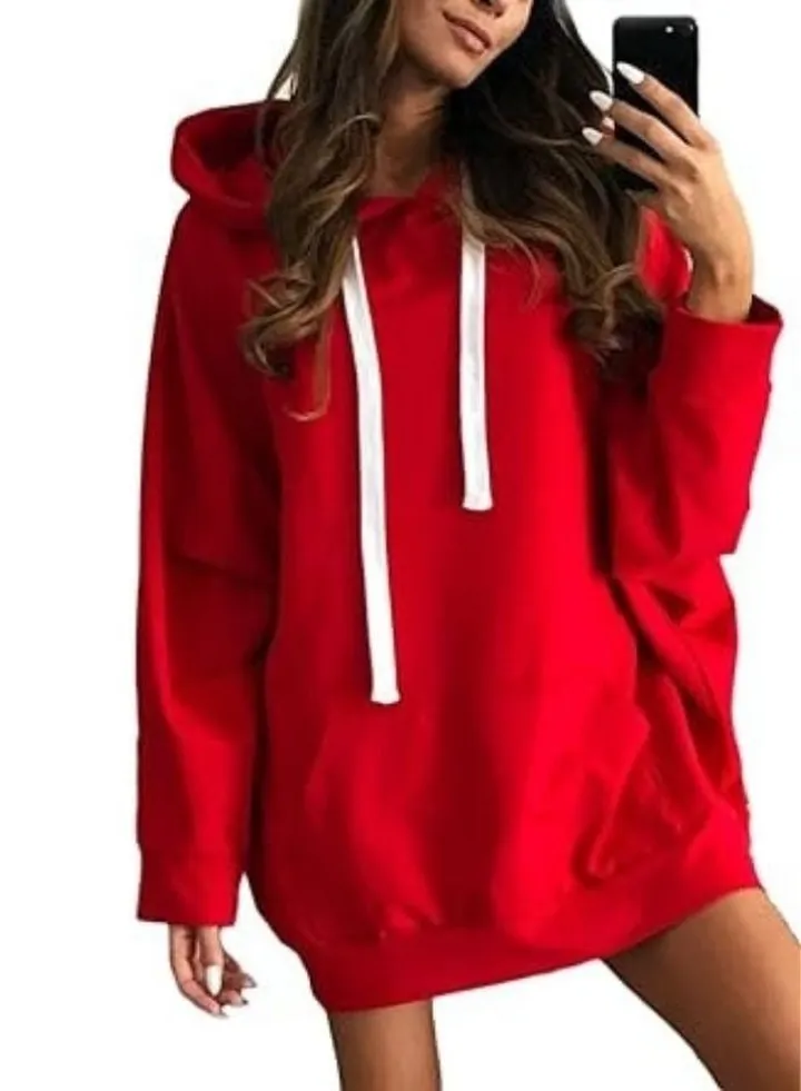 Women's long-sleeved hooded sweatshirt