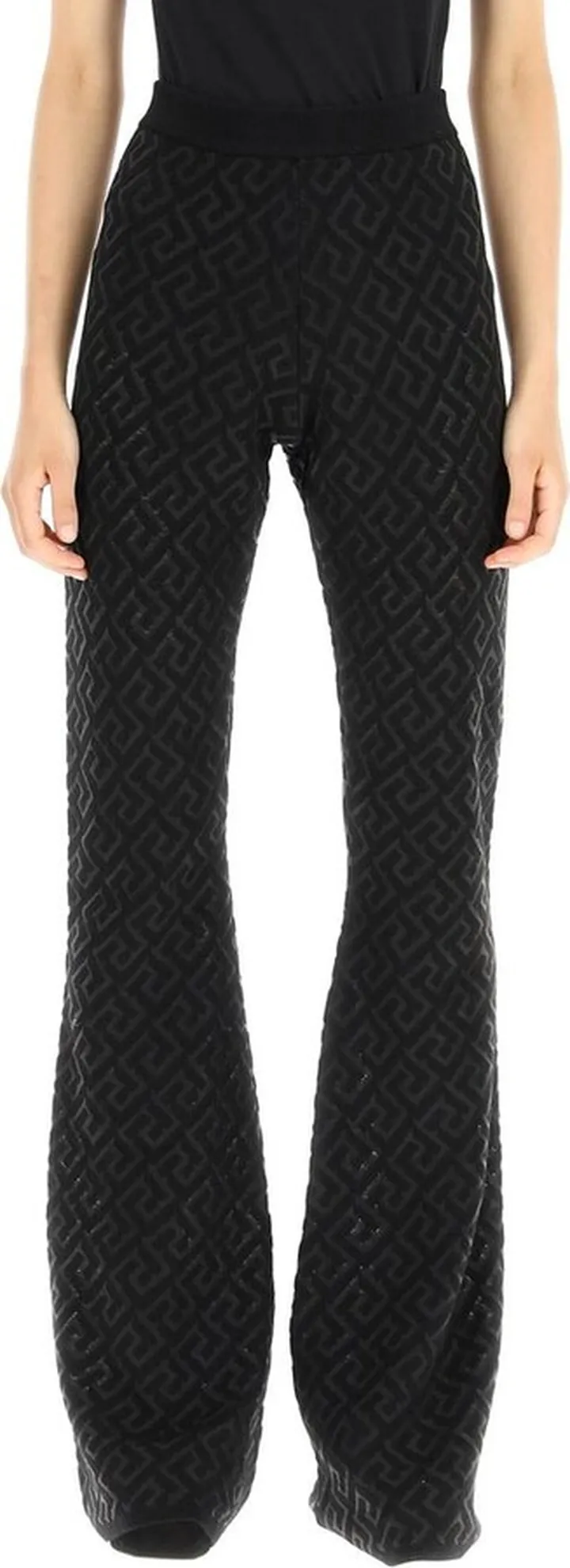 Versace High Waist La Greca Knit Trousers