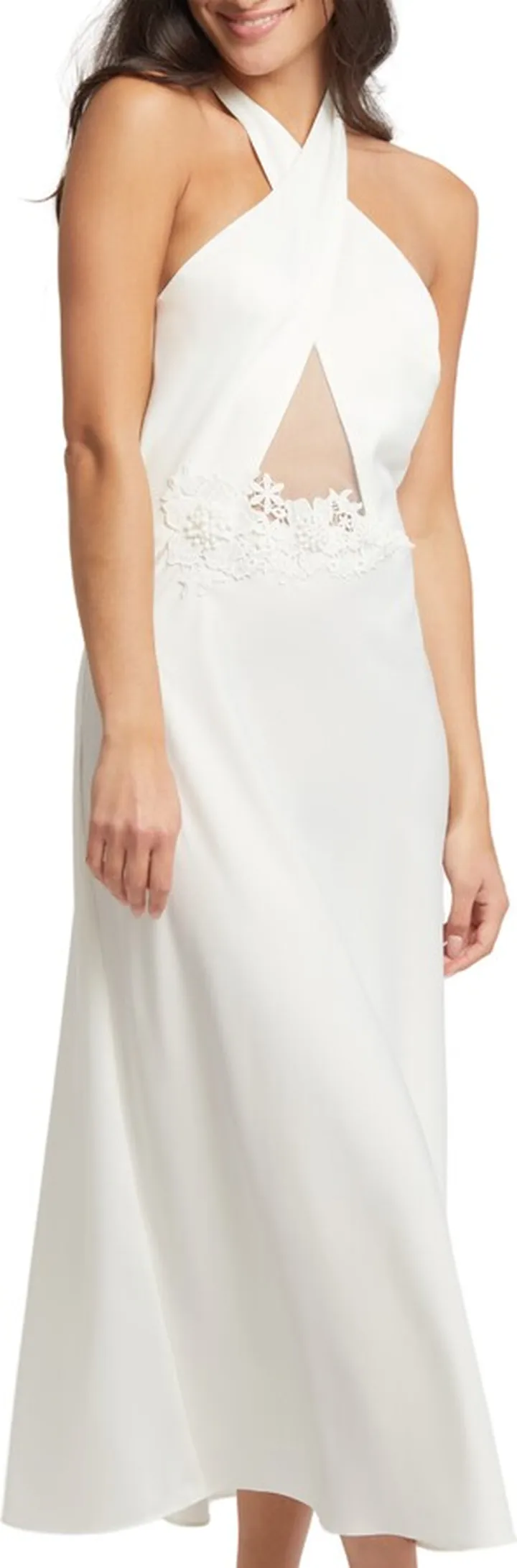 Diana Halter Neck Charmeuse Nightgown