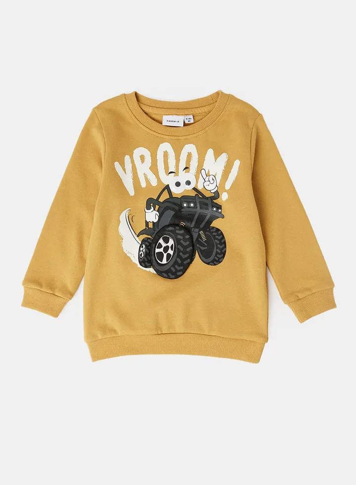 Boys Organic Long Sleeve Sweatshirt Yellow