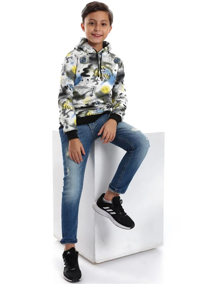 Comfy Hooded Neck Hoodie_Grey