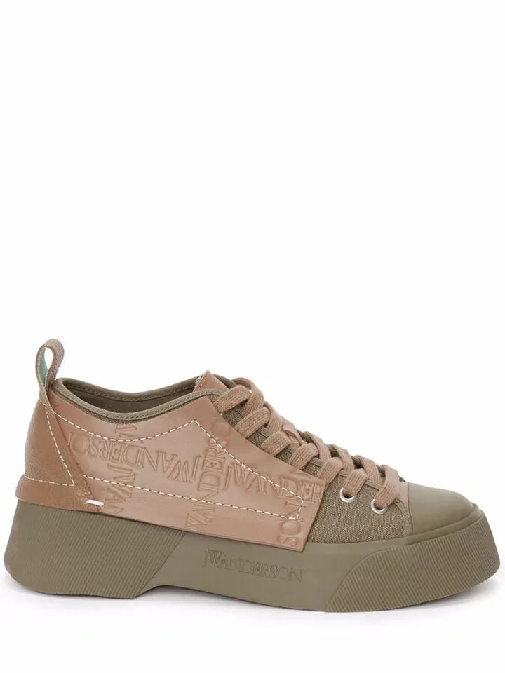 Embossed Low-Top Sneakers