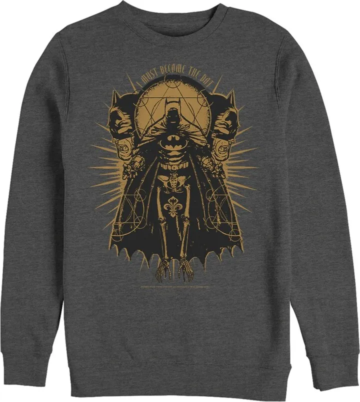 Men's Batman Become the Bat Sweatshirt - Charcoal Heather - Small