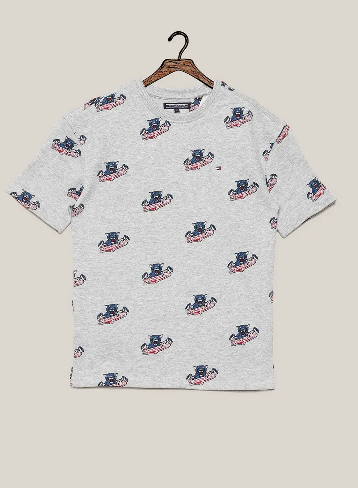 Short Sleeve Shirt Grey/Blue/Red