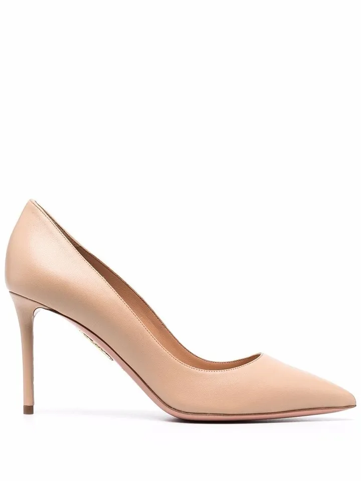 Pointed-Toe Slip-On Stiletto Pumps