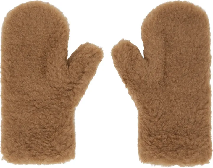Max Mara Brown Teddy Mittens