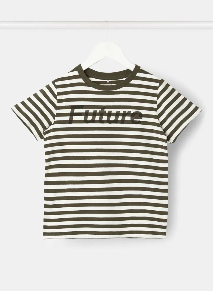 Boys Stripe Crew Neck T-Shirt