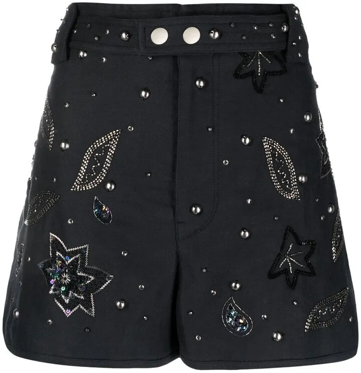 Kayneliae embroidered shorts