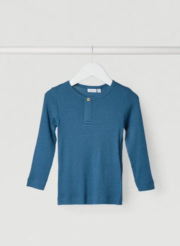 Kids Ribbed T-Shirt Real Teal