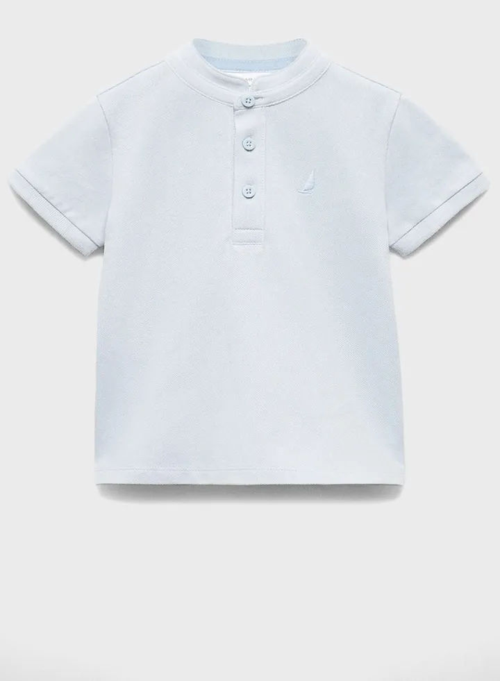 Kids Mao Collar Polo