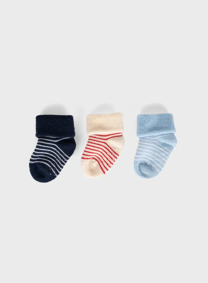 Babyboy 3-Pack High Cut Cotton Socks
