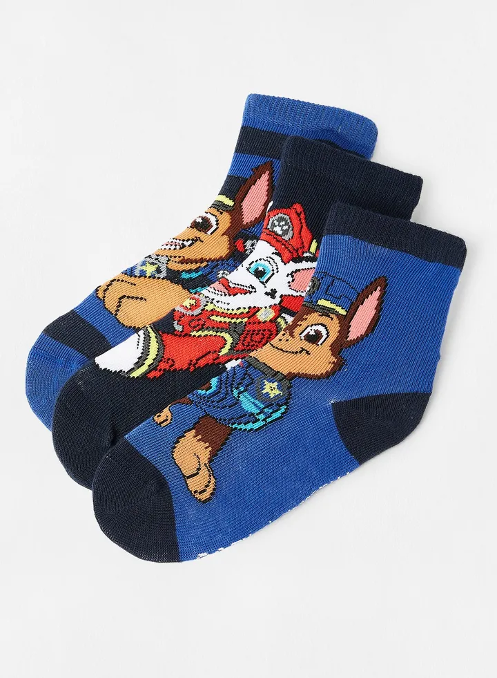 Kids Paw Patrol Socks (Pack of 3) Blue