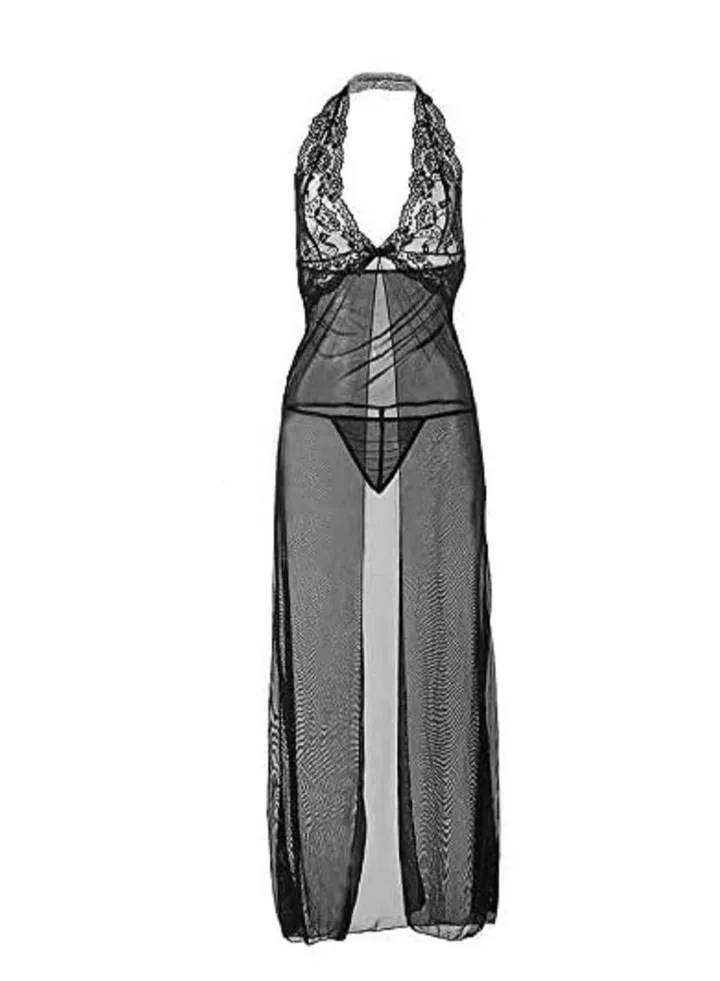 Lace Maxi Dress Pajamas Underwear Comfortable nNghtgown for Women