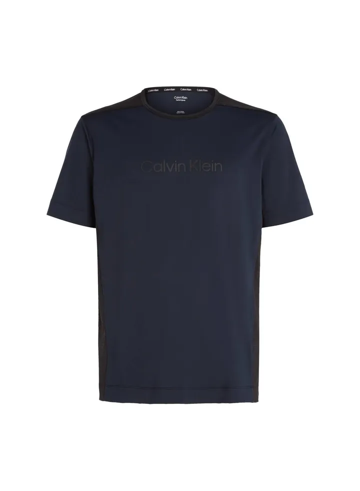 Men's Logo Gym T-Shirt, Polyester, Black