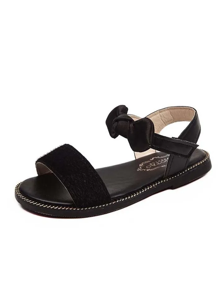 Unique Accent Casual Sandals Black