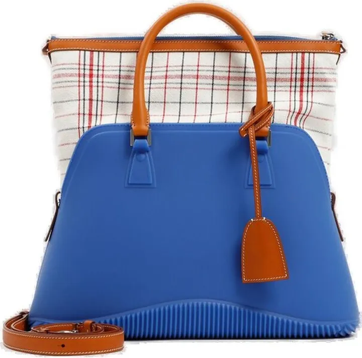 Maison Margiela 5C Check Pattern Detailed Tote Bag