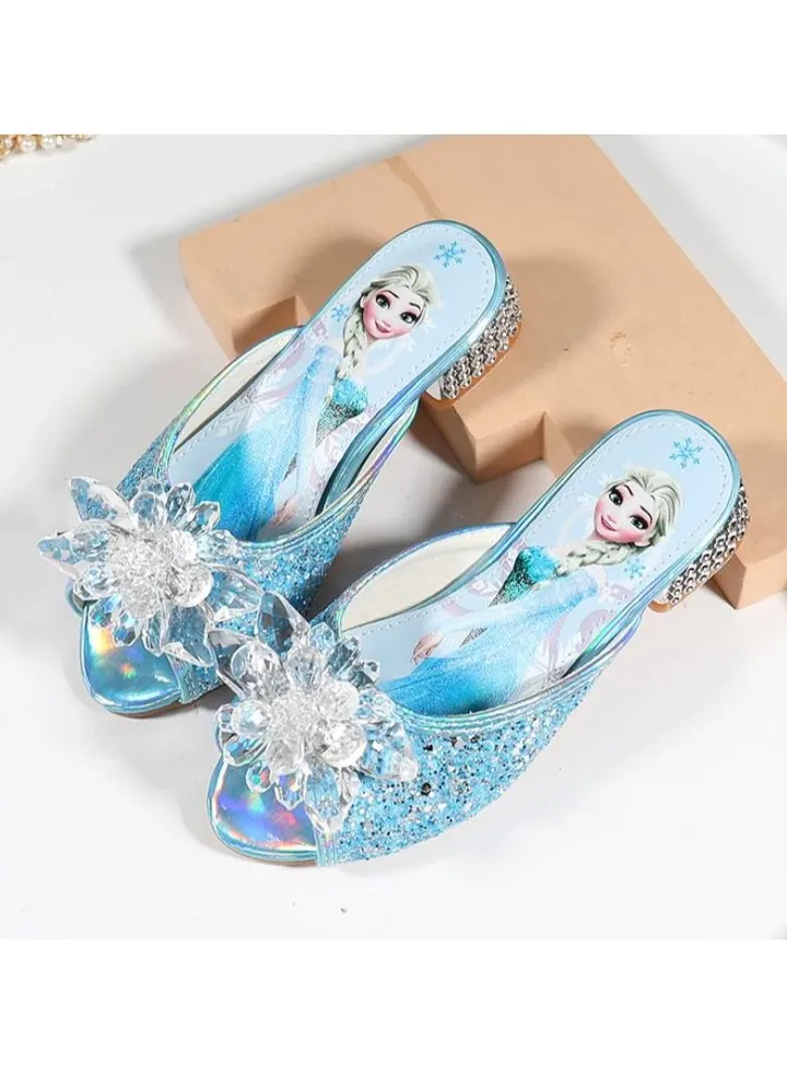 Children's Sandals Girls Rhinestone Bow Princess Shoes Sequined Children's Soft Sole Shoes