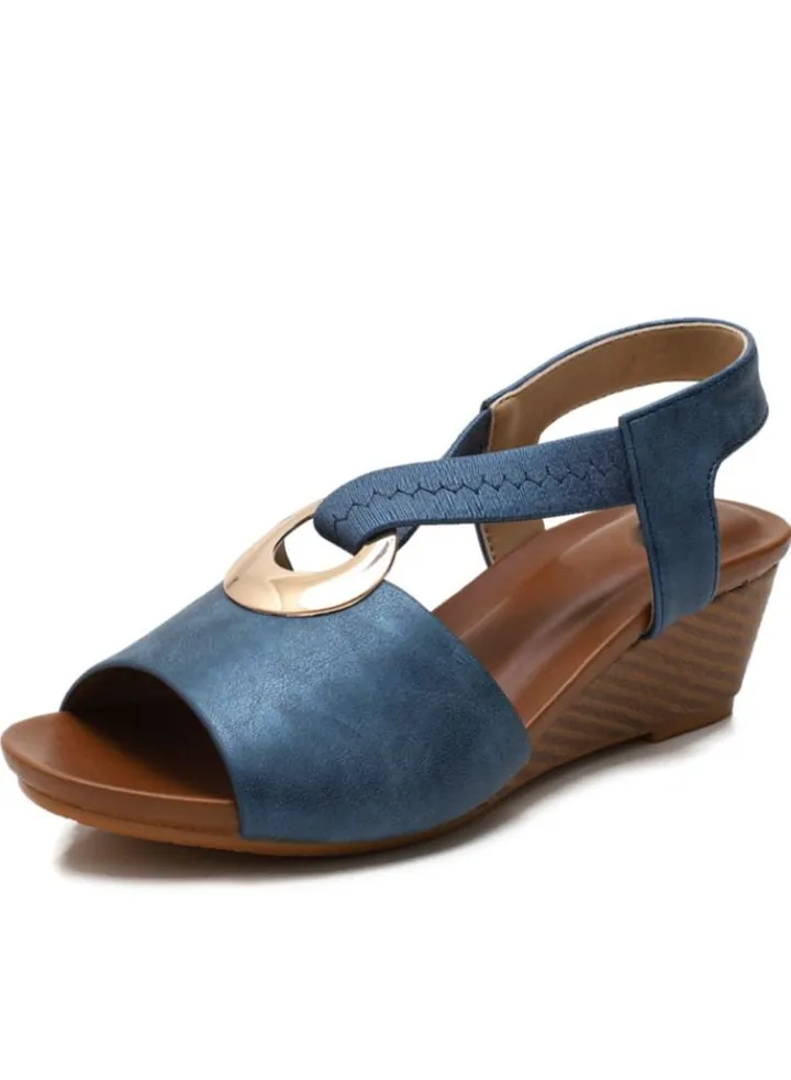 Summer Leisure Soft Soled Women Thick Soled Wedge Heel Sandals