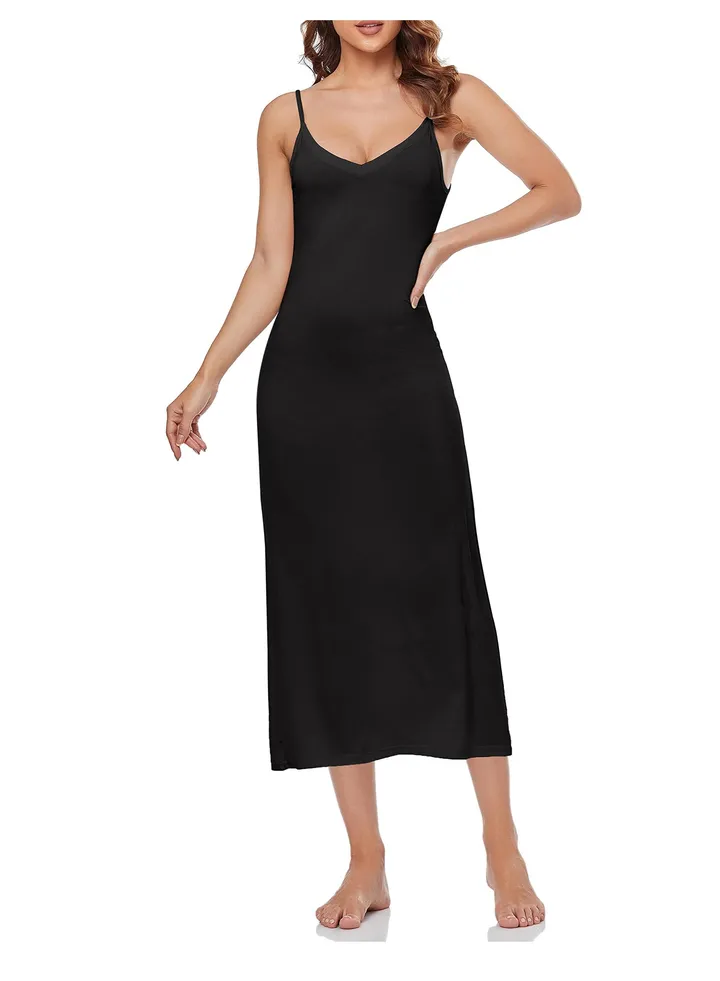 Women's Full Slip for Under Dresses Long Sleeveless Nightgown Cami Dress