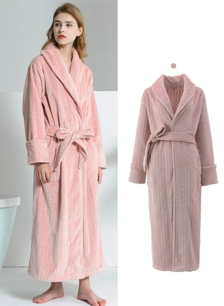 Women's warm home wear night gown robe