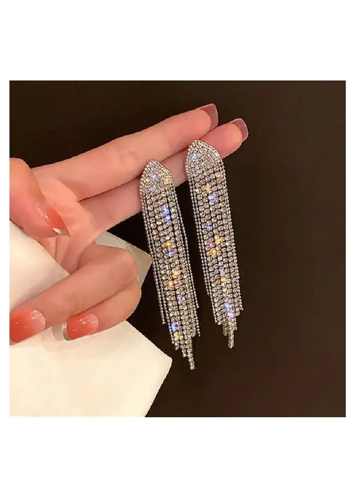 Silver stainless steel earring set
